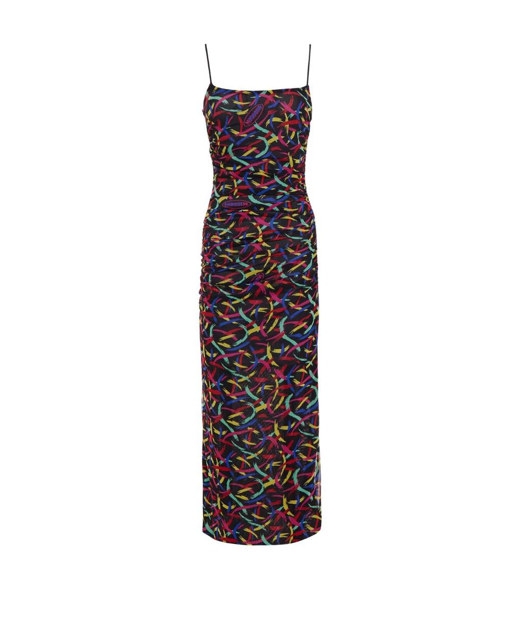 Colour-print slip dress